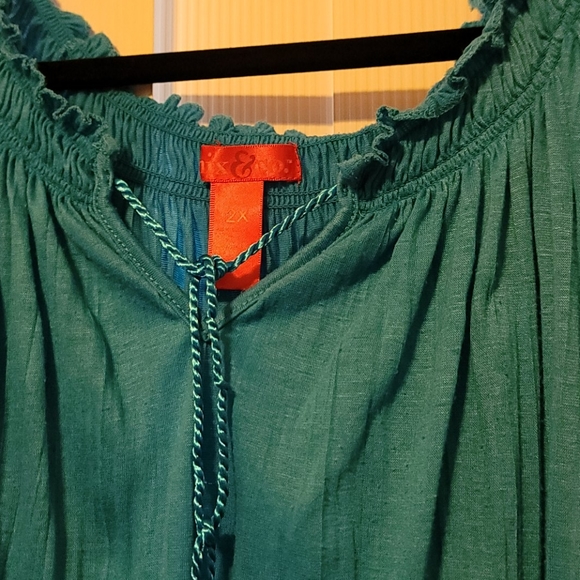 EUC BLUE PEASANT  TOP 2XL - Picture 3 of 9